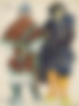 Costume designs for Shakespeare's The life and death of King John: Peter of Pomfret and a Jacobite (preview)