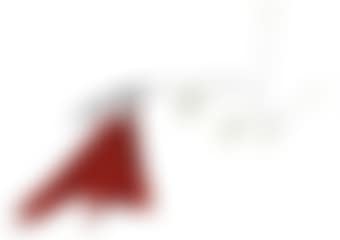 White Petals And Black On Red Stabile (preview)