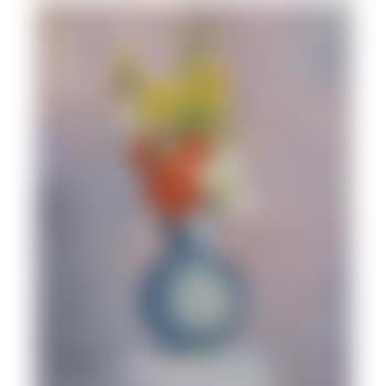 Bouquet De Fleurs Dans Un Vase Bleu (preview)