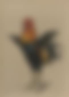 A cockerel in readiness to crow (preview)