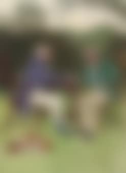 Two gentlemen enjoying a drink in the garden (preview)