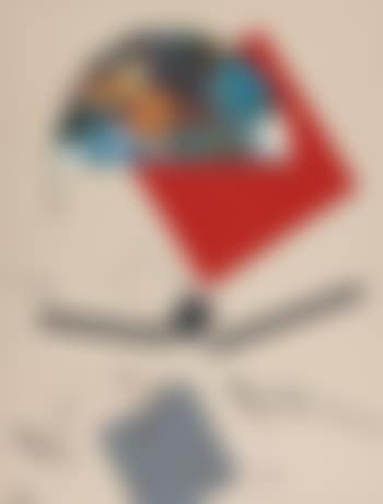 Medio circulo sobre cuadrado rojo (preview)