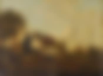 A groom with a grey horse and hounds in a landscape (preview)