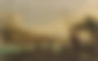 Harbour scene in the Pearl River delta with fisherfolk in the foreground and a pagoda on a hill top beyond (preview)