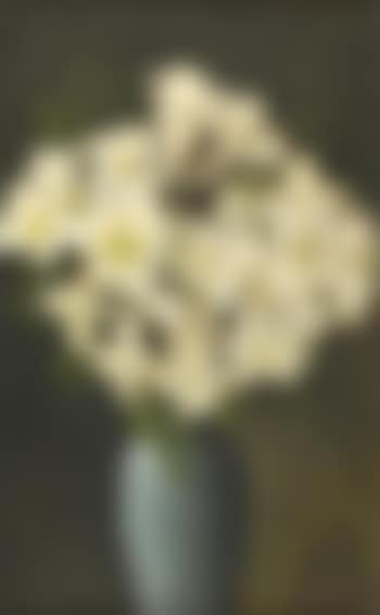 Still life of white lilies in a blue vase (preview)