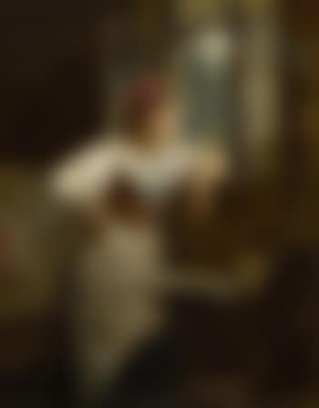 Dirndl am Fenster stehend (preview)