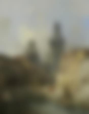 Die Bruckenthurme in Prag, Blick auf den Kleinseitner Kopf der Karlsbrucke, im Hintergrund St. Nikolaus (preview)