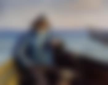 A fisherman from Skagen witting in a dinghy (preview)