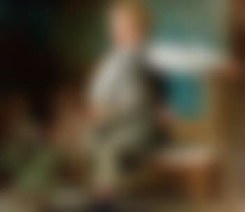 Sitzender Knabe neben einem Korb und Blumentopfen (preview)