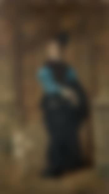 Elegant lady with a greyhound (preview)