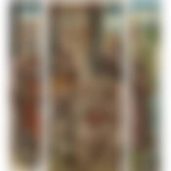 Left Wing: The Miracle Of The Mule; Central Panel: The Sermon Of St. Anthony To The Cordeliers Of Arles; Right Wing: St. Anthony Preaching To The Fishes; Reverse Of Wings: The Four Evangelists (preview)