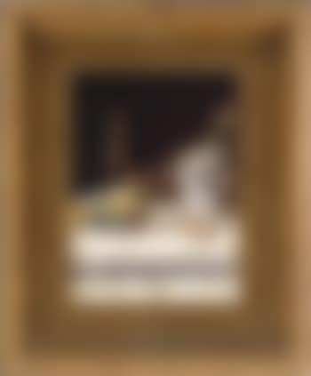 Still life with wine, fruit and cigar (preview)