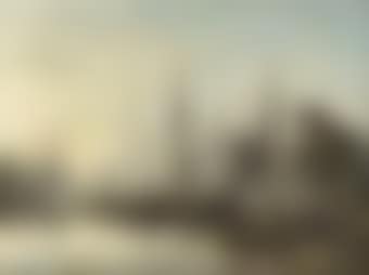 Le Port de Rotterdam, au fond le Hoofdpoort: moored ships in the harbour of Rotterdam (preview)
