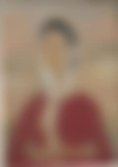 Lady in red with scarf around her hair (preview)