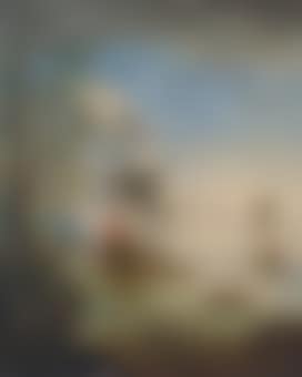 A coastal landscape with a British man-o'war at anchor in calm waters with other shipping (preview)