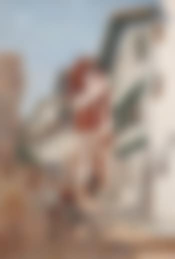 A street scene with figures before timber framed houses (preview)