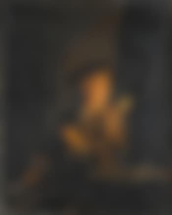 A youth smoking a pipe by candlelight (preview)