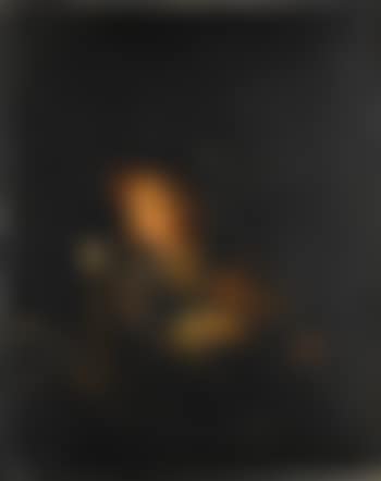 A youth playing a violin by candlelight (preview)