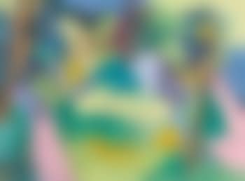 Expressive Landschaftspartie mit Figur auf einem Weg (preview)