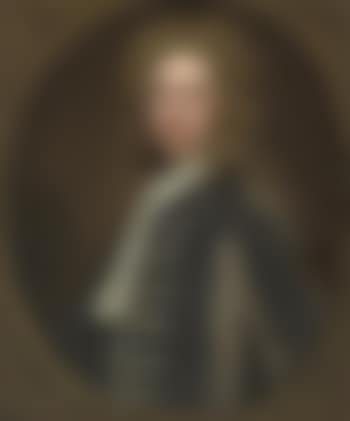 Portrait of Sir Thomas Pelham of Laughton, 1st BT (1653-1756), bust-length, in a grey coat, in a feigned oval (preview)