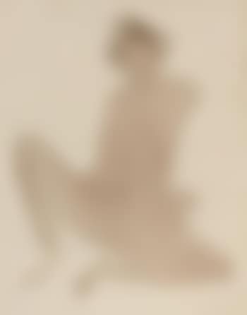 Femme nue assise aux jambes écartées (preview)