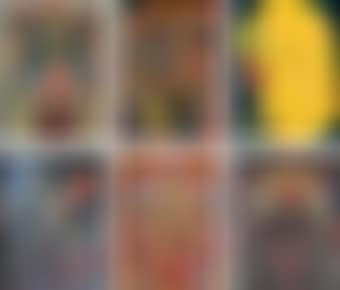 (i) Brown Portrait (ii) Face (Brown and Pink) (iii) Face (vi) Sword (v) Abstract Figuration (vi) Yellow Portrait (preview)