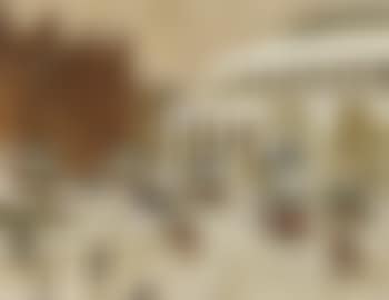 Manchester Library, with figures, trams and other vehicles (preview)