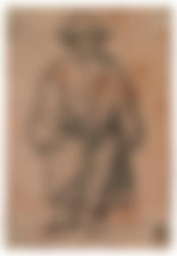 Beggar in brimmed Hat – Stehender Bettler mit Hut, von vorn, in ganzer Figur (preview)