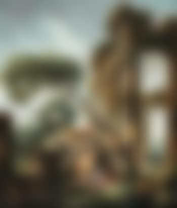 Bergers et enfants dans des ruines (preview)