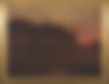 Cattle by a stream at sunset (preview)