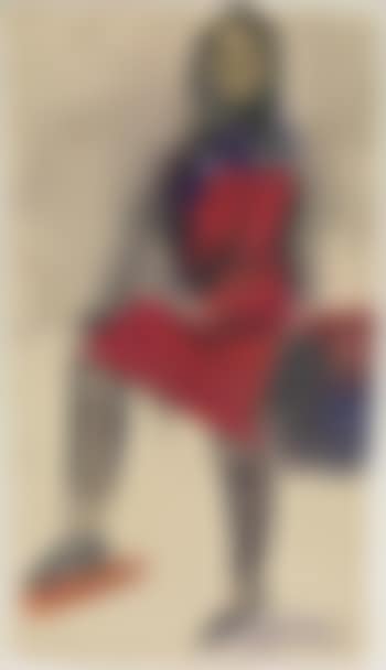 Frau mit rotem Kleid (preview)