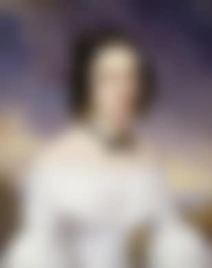 Portrait of a young woman in a white dress and collar (preview)