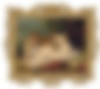 The Christ Child and the Intant Saint John the Baptist with putti in a wooded clearing (preview)