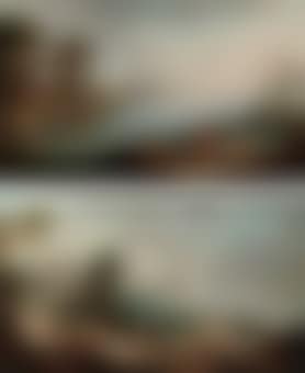 A capriccio of a Mediterranean coastal harbour with men-at-arms resting by a path, mules and cattle drovers on a track, a boat with the flag of Leghorn at anchor and other vessels at sea (preview)