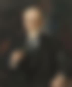 Portrait of Nissim Levy Esq, half-length, in a black suit, his spectacles in his right hand (preview)