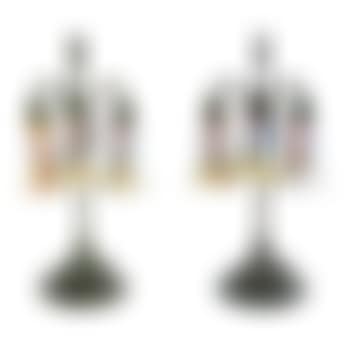 A Pair Of Three-light Lily Table Lamps (preview)