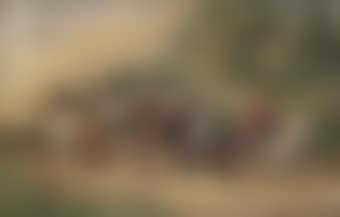 A scene from Ivanhoe: Prior Aymer and Sir Brian de Bois-Guilbert and their man on their way to Cedric the Saxen. (preview)