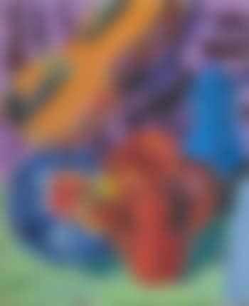 Nature morte au violon sur fond violet (preview)