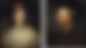 Portrait of Shalcross Fitzherbert Widdrington (formerly Jacson)  (1826-1917), bust-length, in a dark coat and Portrait of Cecelia Widdrington, née Gregge- Hopwood, bust-length, with ribbon in her hair and a white lace shawl (preview)