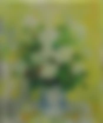 Bouquet de fleurs blanches dans un vase en faience (preview)