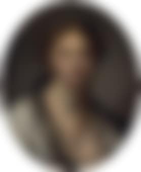 Portrait of a young woman, bust length, with a black scarf (preview)