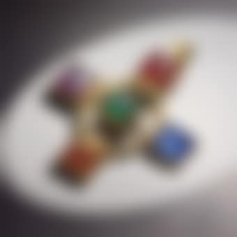 Pendentif-broche Croix Verre (preview)