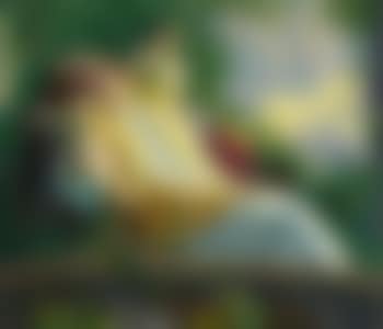 Happiness, woman reclining in a chair near a lily pond, probably the artist's daughter (preview)