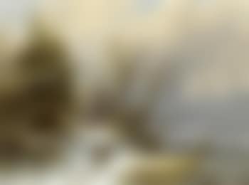 Winter landscape with wood collectors (preview)