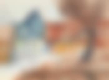 Blauer Heusgiebel und Baum (preview)