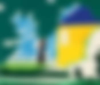 Study four yellow cabin by lake (preview)