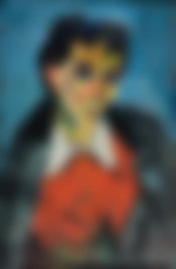 Portrait de femme à la chemise rouge (preview)