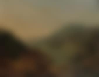 An extensive mountainous river landscape with activities near the water, a castle on a mountain beyond (preview)