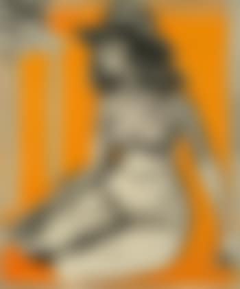 Seated nude with sun hat (preview)