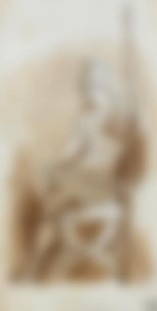 Étude d'après un sculpture de guerrier casqué assis (preview)